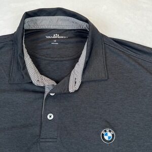 Vansport Mens BMW NAC Americas Las Vegas Polo Shirt Charcoal Grey Large 764